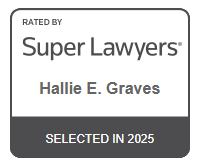 Super Lawyer Hallie Graves award badge